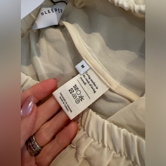 Sleeper Fluffy You Sheer Wide Leg Pants NWT - Picture 9 of 11